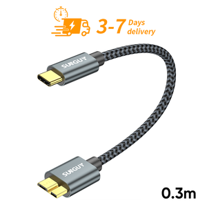 สายชาร์จ USB แบบถักไนลอน SUNGUY ความยาว 0.3 เมตร สายชาร์จเร็วแบบ USB C สำหรับโทรศัพท์และแล็ปท็อป - Product Image 1