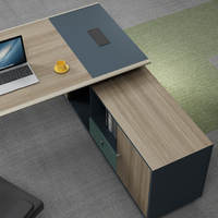 Scrivania Direzionale Moderna Convertibile ed Estensibile in Legno per Uso Computer, Ideale per Manager/Capo