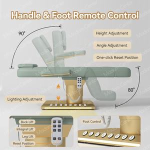 Fauteuil de <span class=keywords><strong>beauté</strong></span> électrique Madamcenter, beige, pour spa, extensions de cils, clinique esthétique, mobilier hydraulique, lit de soin du visage, Cama Facial - Product Image 3