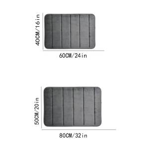 Tapis de pied absorbant l'eau rembourré en velours corail Tapis de sol d'entrée de salle de bain - Product Image 6