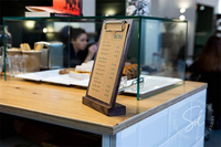 Porte-affiche de Menu de Table en bois avec Clip, vente en gros