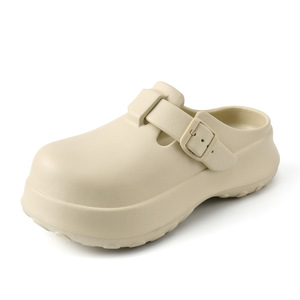 Sandales à enfiler pour femmes, semelles épaisses, talon de 5 cm, respirantes, antidérapantes, légères, imperméables, chaussures souples à bout couvert - Product Image 4