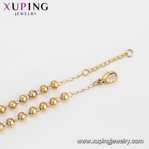 76531 Xuping เครื่องประดับแฟชั่นสแตนเลสอิตาลีสไตล์ลูกประคำข้ามจี้สร้อยข้อมือมือ - Product Image 4