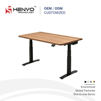 Bureau debout ergonomique moderne avec grande surface de travail extensible, montage facile, design contemporain, table à hauteur réglable