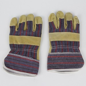 Guantes de Trabajo de Piel de Cerdo Gibbs de Alta Calidad y Durabilidad con Muñequera Elástica para Trabajos con Concreto, Protección Contra Fragmentos Afilados de Concreto y Llanas - Product Image 2