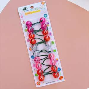 MYLULU Noble Elastic Ponytail Beads Moda Laços de Cabelo para Crianças Plastic Pearl Bobbles Balls Venda Quente para Criança Meninas - Product Image 5