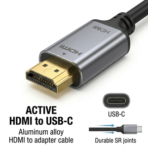 Cable HDMI Activo a USB-C 4K 60Hz para Gafas de Realidad Aumentada, Compatible con Xreal Air 2, <span class=keywords><strong>Rokid</strong></span> <span class=keywords><strong>Max</strong></span>, Viture One, PS5/Switch - Product Image 3