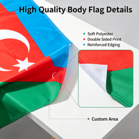 Drapeau de corps personnalisé de haute qualité 90x150cm style campagnard, cape de supporter de football sur mesure avec livraison rapide pour la vente en gros