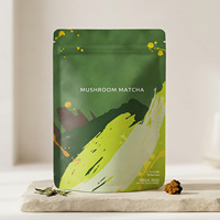 Mélange de boisson au matcha aux champignons naturels de qualité supérieure avec extrait de champignons en poudre pour une boisson bien-être quotidienne