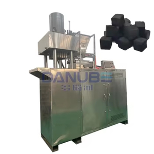 Presse hydraulique pour briquettes de charbon de bois rondes, machine de fabrication de charbon de biomasse à partir de coques de noix de coco et de balle de riz - Product Image 1