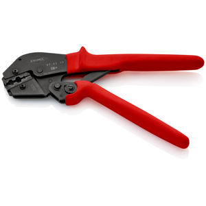 Pince à sertir KNIPEX 97 52 10, également adaptée à une utilisation à deux mains, avec revêtement plastique antidérapant, finition polie, 250 mm - Product Image 2