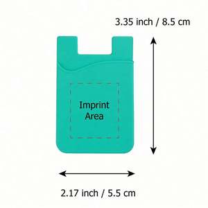 Portefeuille de téléphone portable promotionnel avec logo personnalisé, porte-cartes de crédit portable en caoutchouc, style simple, impression sérigraphique, cadeaux promotionnels - Product Image 2