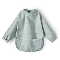 Manches longues à couverture complète, poche anti-éclaboussures, matériau PU imperméable, lavable en machine, pour les enfants de 6 à 72 mois, repas sans dégâts
