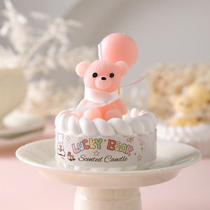 Macaron Cute Bear Balloon Smokeless Candles, Cake Decor for Baby One-Year-Old, Birthday & Wholesale Favors - Product Image 2