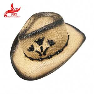 Chapeau de cowboy personnalisé blanc décoré de perles en papier écologiques roses pour l'été, idéal pour les fêtes et un usage quotidien - Product Image 5