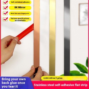 <span class=keywords><strong>Bordo</strong></span> <span class=keywords><strong>Decorativo</strong></span> Autoadesivo in Acciaio Inox Titanio Nero <span class=keywords><strong>per</strong></span> Piastrelle di Soffitto e Parete Accessori Metallici - Product Image 3