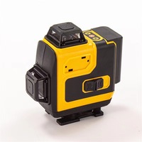 Niveau laser 4D à lumière verte 16 lignes, haute précision, économique, avec batterie, 4x360 4D, ligne croisée verte