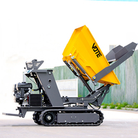 Mini-dumper à vendre directement d'usine, 500 kg, moteur diesel, tout-terrain, auto-déchargant, sur chenilles, petit camion benne