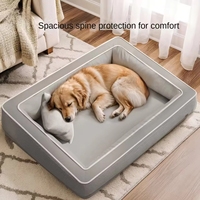 Canapé-lit pour chien en mousse à mémoire de forme, lit orthopédique de luxe personnalisé pour animaux de compagnie, lit solide pour chat, niche pour chien