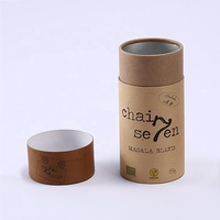 Boîte cylindrique en carton kraft biodégradable, écologique, de qualité alimentaire, pour emballage de thé en tube de papier