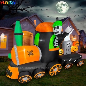 7ft kinh dị Inflatable ma Train Halloween bia mộ bí ngô OEM nhà sản xuất bán buôn Inflatable halloween cho sân vườn - Product Image 1