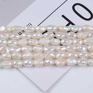 Perles d'eau douce brillantes double face de forme baroque de 3 à 11 mm pour collier ou bracelet DIY, lot de perles en vrac - Product Image 4