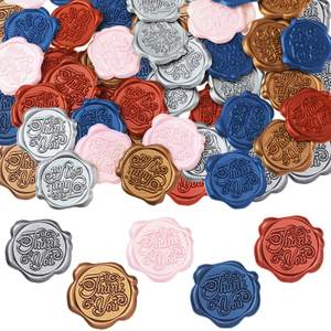 Stiker Segel Lilin Logo Khusus 3D Weeding Terima Kasih Stiker Lilin Logo 3.5 Cm Ukuran Botol Surat Lilin Segel untuk Amplop - Product Image 4