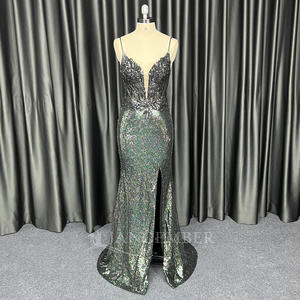 جانمبر HX130 أنيق حزام السباغيتي شق حورية البحر مساء ، - Product Image 1