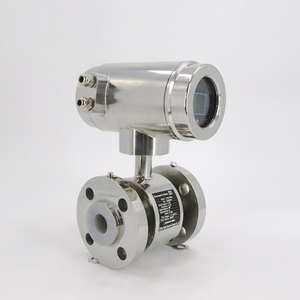 Débitmètre numérique haute pression en acier inoxydable OEM, haute précision, connectivité à bride pour fluides aqueux / utilise la loi de Faraday - Product Image 1