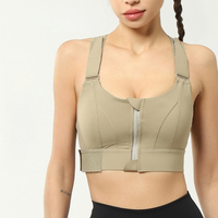 Soutien-gorge de sport pour femmes grande taille avec fermeture velcro, pour la salle de sport, la course à pied, le yoga, l'entraînement, hautement antichoc, pour femmes à forte poitrine