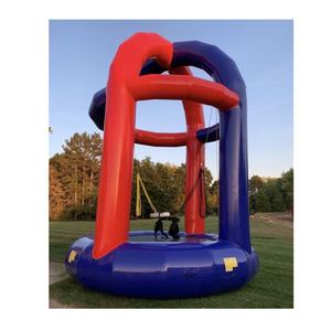 Trampoline gonflable pour enfants avec cordon pour le saut à l'élastique - Product Image 1