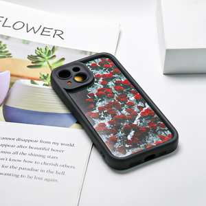 Custodia per telefono in stile rosa rossa fiore per <span class=keywords><strong>IPhone</strong></span> 11 12 13 14 15 Pro Max XR XS X <span class=keywords><strong>8</strong></span> Plus <span class=keywords><strong>Cover</strong></span> posteriore in <span class=keywords><strong>Silicone</strong></span> morbido - Product Image 4