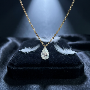 Collar de Diamantes Cultivados en Laboratorio con Corte Pera en Oro Sólido de 18K para Mujer, Certificado por GIA, Color D, Estilo Clásico, Uso Diario - Product Image 3