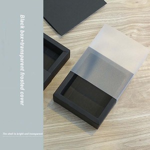 Thủ Thương Hiệu Trắng Trong Suốt Kraft Giấy Ngăn Kéo Thuận Tiện Rõ Ràng Frosted <span class=keywords><strong>PVC</strong></span> Tay Áo Trượt Hộp Rõ Ràng Cửa Sổ Cho Bao Bì - Product Image 4