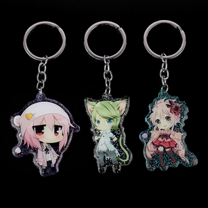 VOGRACE OEM Glitter <span class=keywords><strong>Epoxy</strong></span> Acrylic Keychain Tùy Chỉnh In Phim Hoạt Hình Hoạt Hình Ba Chiều Trong Suốt Móc Chìa Khóa Như Quà Tặng Khuyến Mãi - Product Image 3