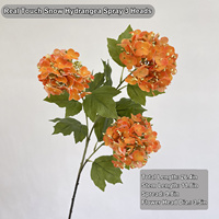 Fleur d'hortensia artificielle HGA, hortensia en soie au toucher réel pour la décoration intérieure et les centres de table de mariage, vente en gros