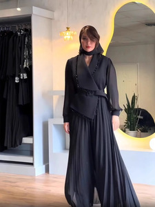 2025 महिलाओं का नया प्रिंट सूट सिंगल लंबी आस्तीन वाली लंबी आस्तीन वाली आस्तीन के साथ दो टुकड़े - Product Image 2