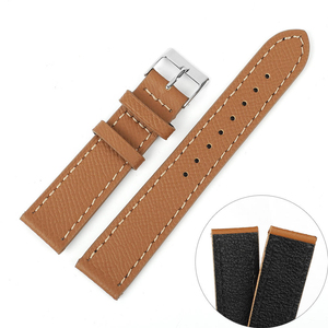 Bracelet de montre en cuir véritable grainé Epsom, personnalisé par le fabricant, OEM, à libération rapide, en cuir souple, pour montre-bracelet 18-22 mm - Product Image 5