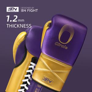 BN grosir seni bela diri dan sarung tangan tinju kustom Muay Thai Sarung tangan tinju kulit serat mikro sarung tangan tinju bertali - Product Image 3