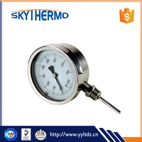 Termometer khusus isi minyak 3 "4" 5 ", termometer Bimetal tipe baja tahan karat dengan Probe panjang 50-650C