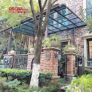 Moustiquaire anti-UV <span class=keywords><strong>avec</strong></span> porte en satin pour abri de jardin, gazebo extérieur, fête en plein air, plage - Auvent en polycarbonate et aluminium - Product Image 1