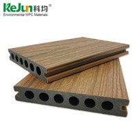 Prix d'usine – Revêtement de sol composite bois-plastique ignifuge pour balcon extérieur et patio, terrasse creuse à trous ronds ou carrés pour jardin