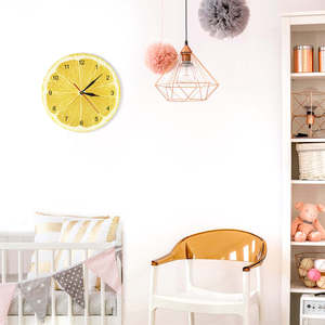 Orange citron Fruits horloge murale dans la cuisine citron vert pomelo Design moderne horloges montre décor à la maison mur Art Horologe Non tic-tac - Product Image 5