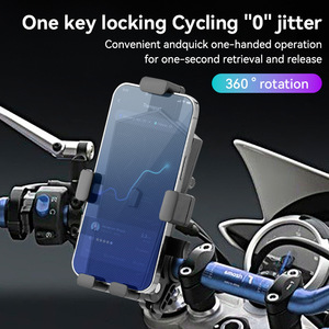 Soporte para teléfono de bicicleta Yueli, de una pieza, con bloqueo de plástico, ajustable, con rotación de 360 grados, para bicicleta eléctrica y motocicleta. - Product Image 3