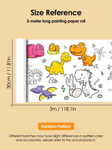 لوحة رسم للأطفال بطول 3 أمتار، ورق تلوين للأطفال، لوحة خربشة للرسم والتلوين، لوحة رسم لرياض الأطفال لا تلوث الجدران - Product Image 3