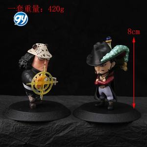 8 piezas de una pieza figura de dibujos animados de Anime Ace Hancock <span class=keywords><strong>Blackbeard</strong></span> Jinbe Mihawk Doffy muñeca estatua de juguete - Product Image 2