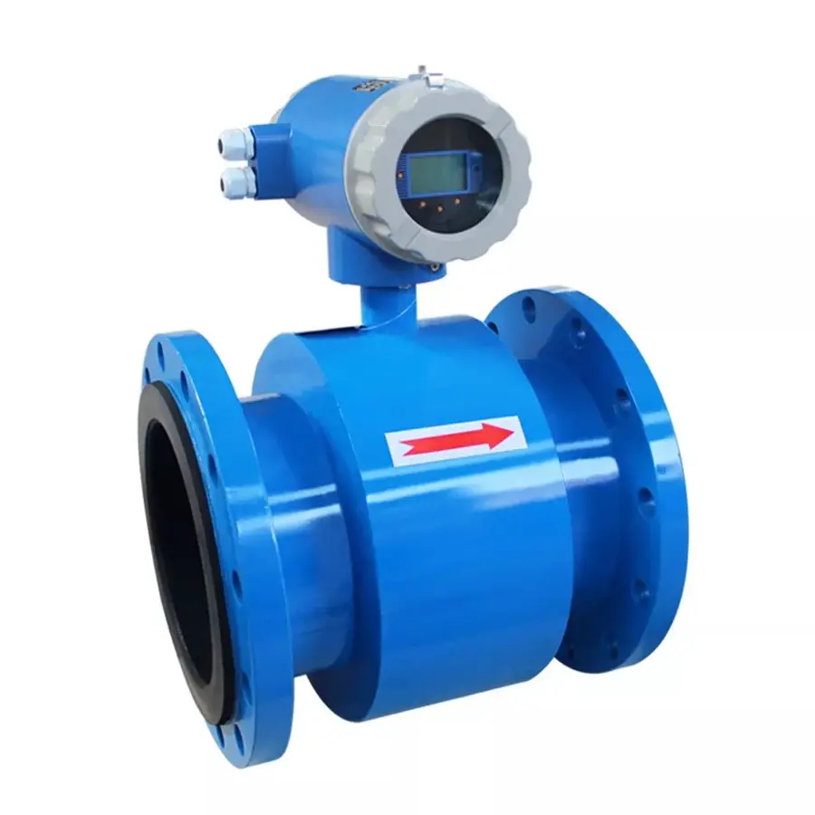 24v Electromagnetic Mixed Acid Liquid Digital Industrial Water Control Flow Meter Sensor Magnetic Flowmeter