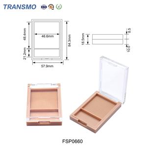 Boîte à poudre vide en plastique noir, conteneur pour blush, logo personnalisé, palette de contouring, tube pour poudre - Product Image 2