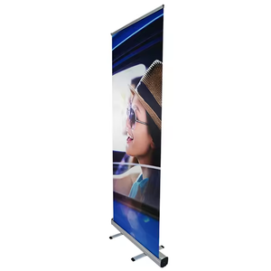 Hot Sale Custom 80x200 Retractable Pop up Banner Stand Aluminum Frame Portable Roll-up Printed Promotion <b>Advertising</b> Display - Product Image 1