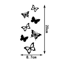 Autocollant de voiture papillon holographique laser, autocollant décoratif créatif et durable pour carrosserie et vitre arrière, compatible avec BMW Toyota Honda